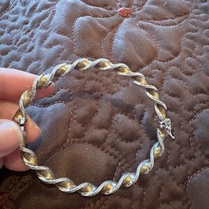 Elegant white and Gold Twist Bracelet ( I had 2 one have sold)